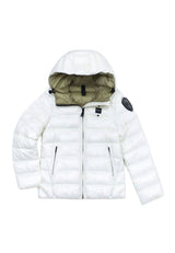 Giubbino Charme bambina Blauer bianco in nylon