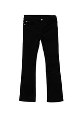 Pantalone bambina Calvin Klein Jeans nero in denim di cotone | ViaMonte Shop