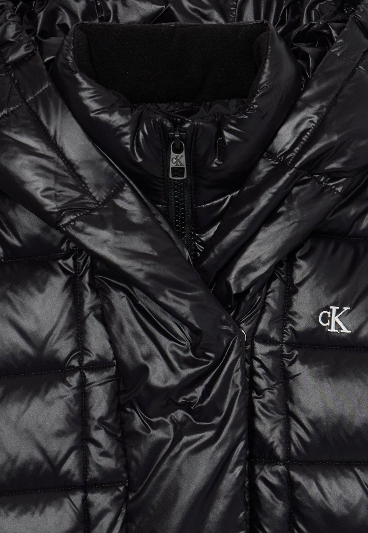 Giubbino bambina Calvin Klein Jeans nero in nylon