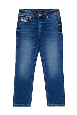 Jeans bambina Diesel blu in denim di cotone