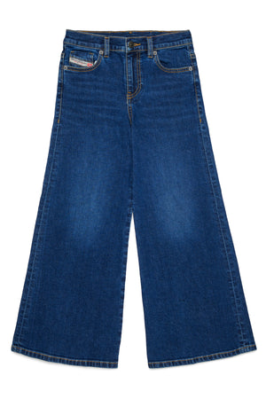 Jeans 1978 flare fit bambina Diesel blu in cotone stretch