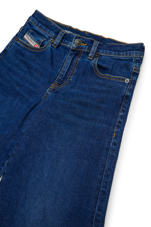 Jeans 1978 flare fit bambina Diesel blu in cotone stretch