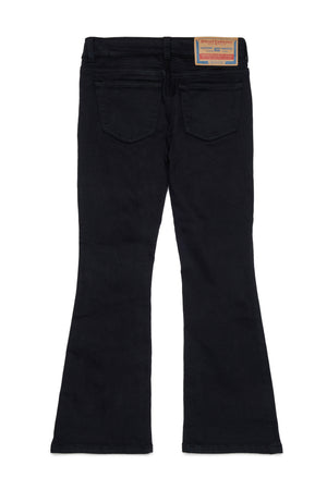 Jeans bootcut d-Arry bambina Diesel nero in denim
