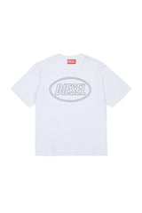T-shirt bambino Diesel bianca in cotone | ViaMonte Shop