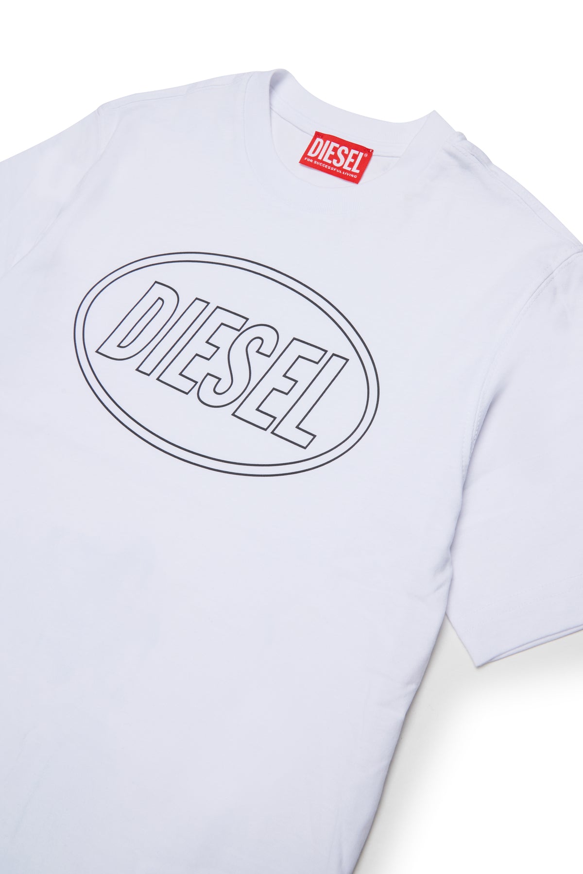 T-shirt bambino Diesel bianca in cotone | ViaMonte Shop