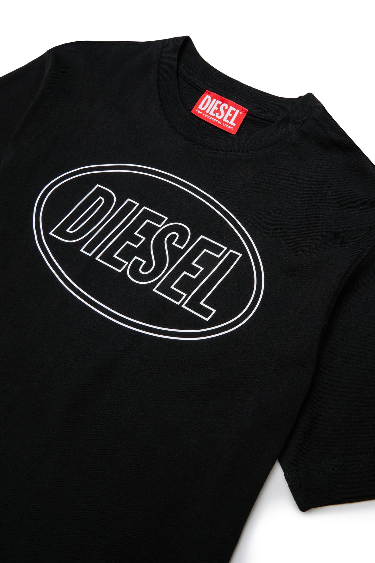 T-shirt bambino Diesel nera in cotone