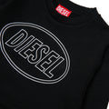 Felpa bambino Diesel nera in cotone