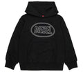 Felpa bambino Diesel nera in cotone