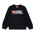 Felpa slomix bambino Diesel nera in cotone