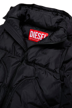 Giacca puffer bambino Diesel nera in nylon