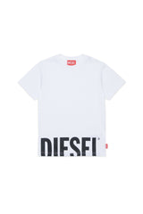 T-shirt bambino Diesel bianca in cotone | ViaMonte Shop