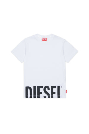 T-shirt bambino Diesel bianca in cotone | ViaMonte Shop