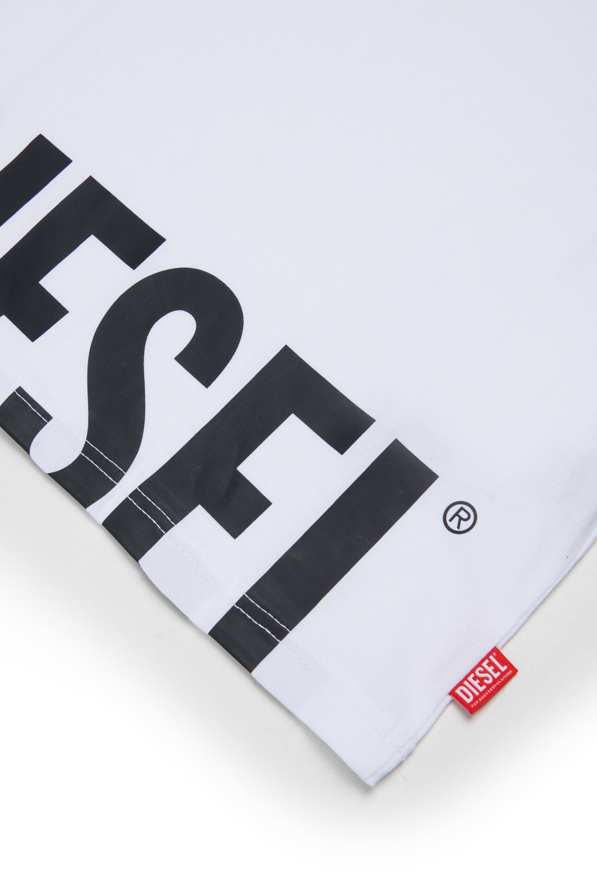 T-shirt bambino Diesel bianca in cotone | ViaMonte Shop