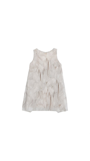 Vestito bambina Elisabetta Franchi La mia Bambina color burro in shantung | ViaMonte Shop