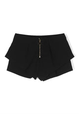 Shorts bambina Elisabetta Franchi nero in crepe