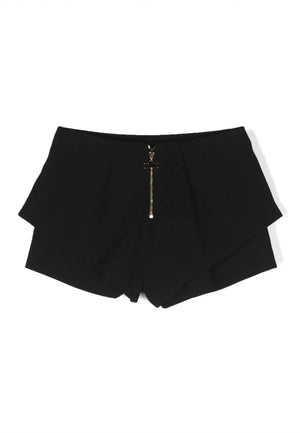 Shorts bambina Elisabetta Franchi nero in crepe