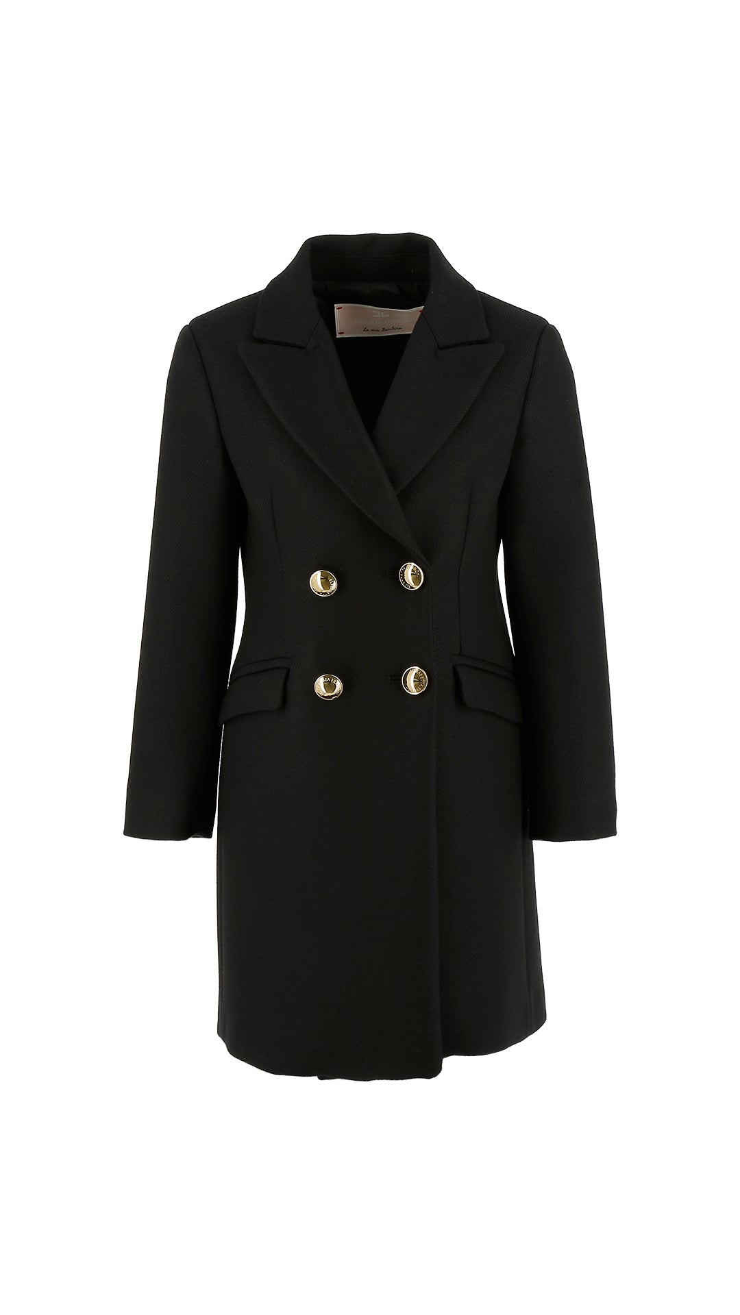 Cappotto bambina Elisabetta Franchi La Mia Bambina nero in misto viscosa | ViaMonte Shop