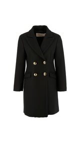 Cappotto bambina Elisabetta Franchi La Mia Bambina nero in misto viscosa | ViaMonte Shop