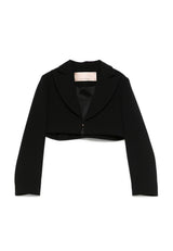 Giacca spencer bambina Elisabetta Franchi La Mia Bambina nera in crêpe | ViaMonte Shop