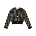 Cardigan bambina Elisabetta Franchi La Mia Bambina nero/caramel in misto viscosa | ViaMonte Shop