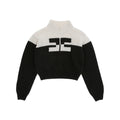 Maglia bambina Elisabetta Franchi La mia Bambina bicolor nero/milk in misto lana
