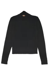 Maglia lupetto Elisabetta Franchi La Mia Bambina nero a costine