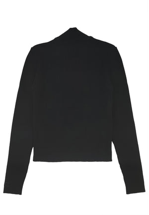 Maglia lupetto Elisabetta Franchi La Mia Bambina nero a costine