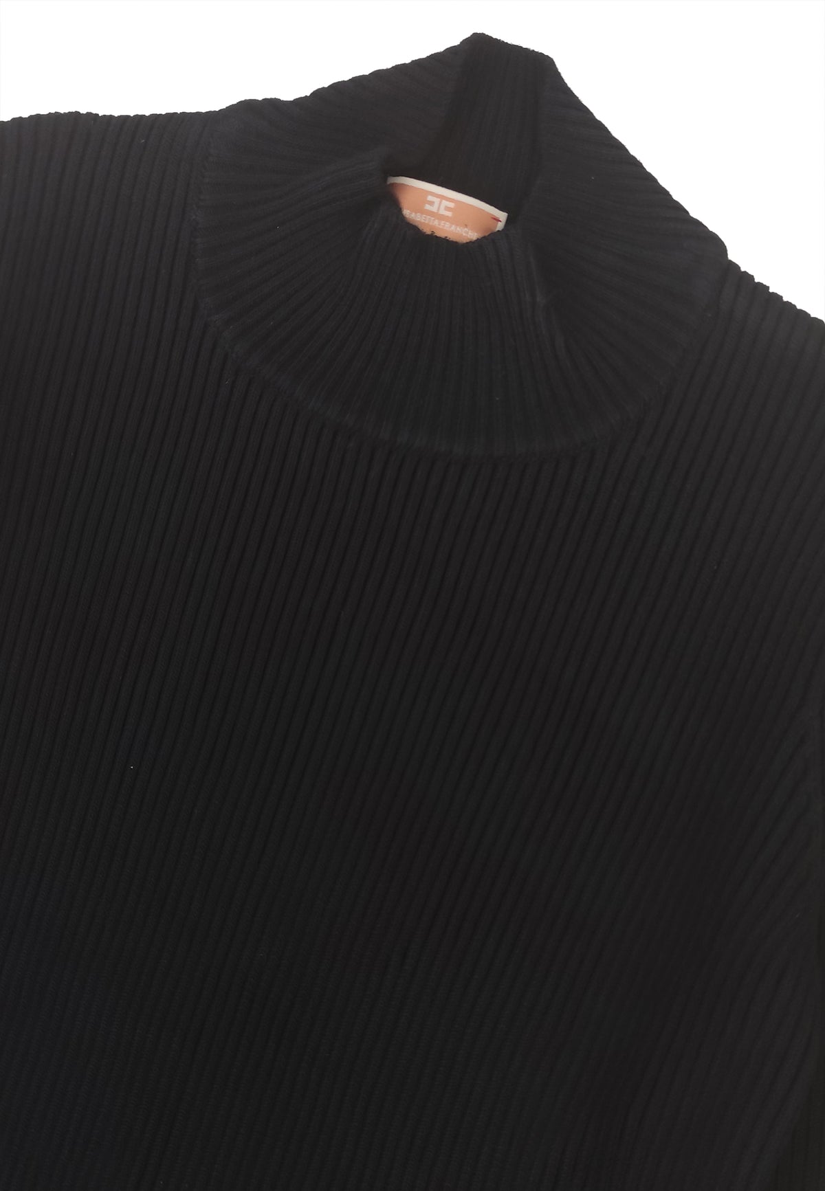 Maglia lupetto Elisabetta Franchi La Mia Bambina nero a costine