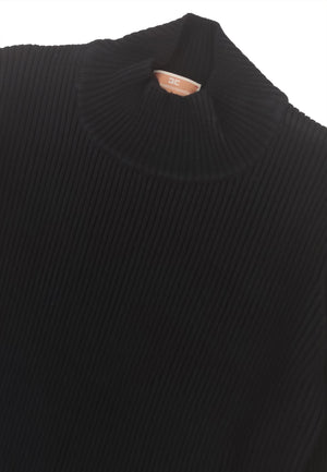 Maglia lupetto Elisabetta Franchi La Mia Bambina nero a costine