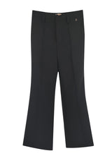 Pantalone bambina Elisabetta Franchi La Mia Bambina nero in crepe | ViaMonte Shop