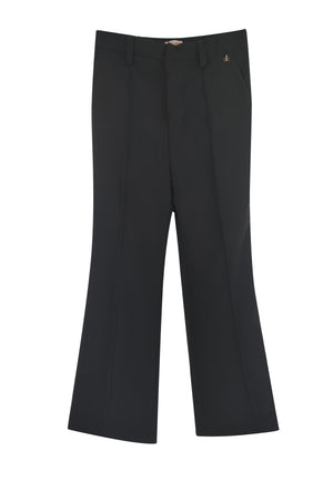 Pantalone bambina Elisabetta Franchi La Mia Bambina nero in crepe | ViaMonte Shop