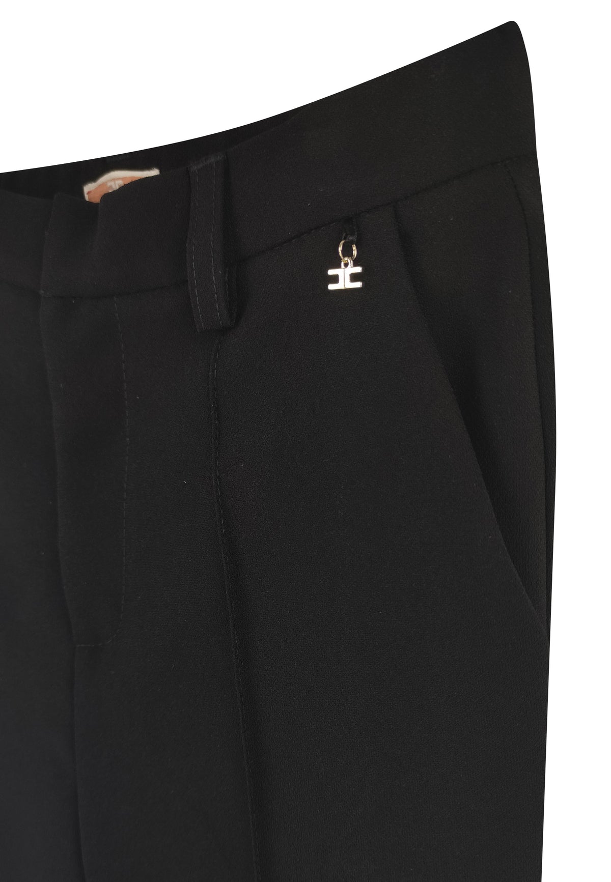 Pantalone bambina Elisabetta Franchi La Mia Bambina nero in crepe | ViaMonte Shop