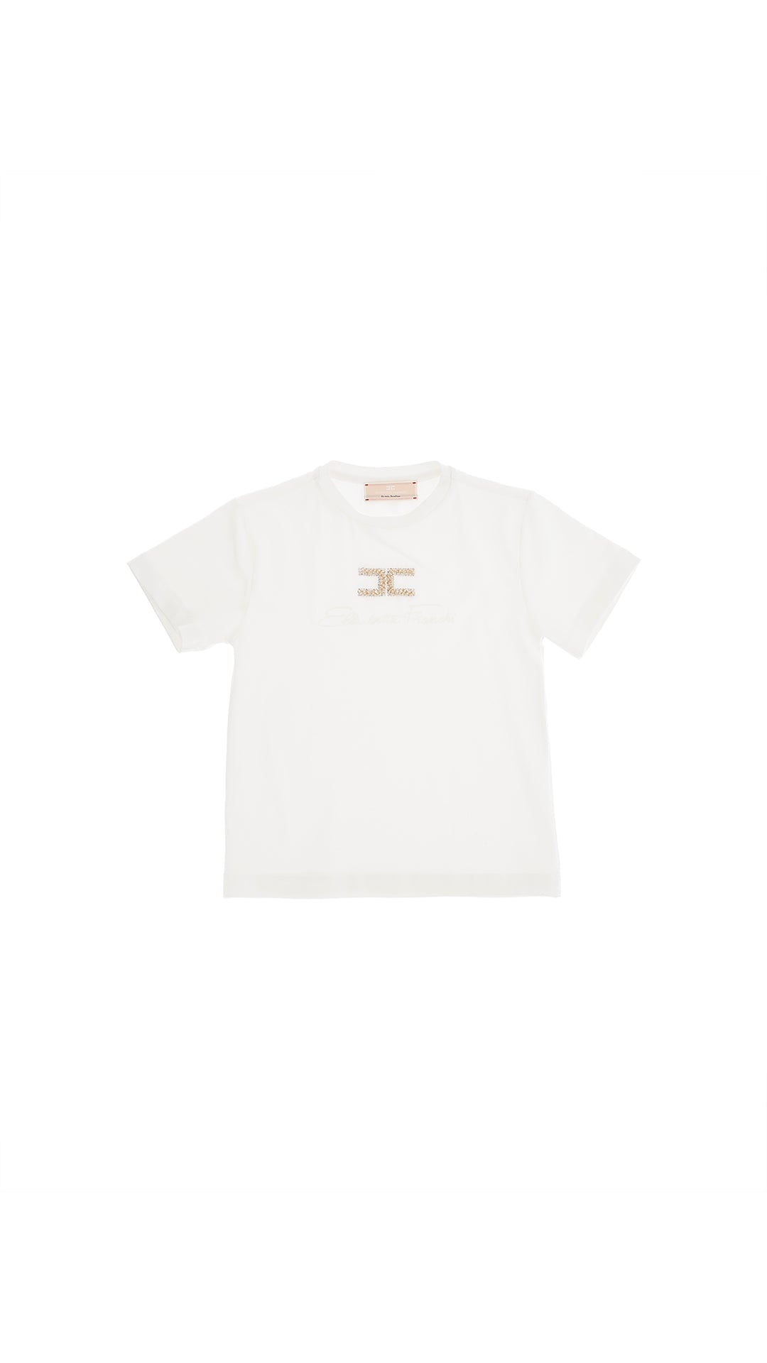 T-shirt bambina Elisabetta Franchi la mia Bambina avorio in cotone
