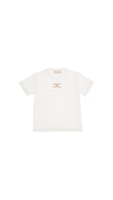 T-shirt bambina Elisabetta Franchi la mia Bambina avorio in cotone