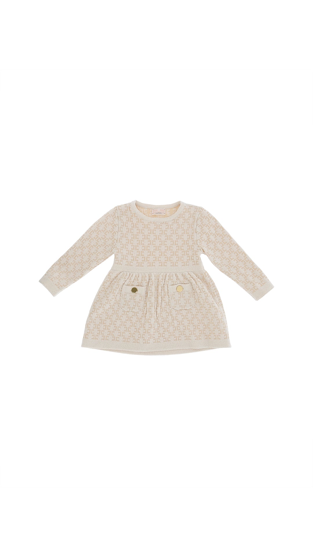 Vestito bambina Elisabetta Franchi La mia Bambina milk/honey in maglia
