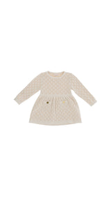 Vestito bambina Elisabetta Franchi La mia Bambina milk/honey in maglia