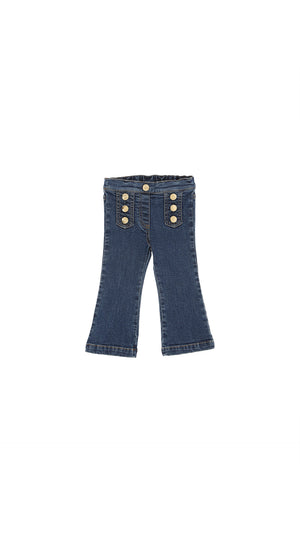 Jeans bambina Elisabetta Franchi La Mia Bambina blu in denim