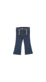 Jeans neonata Elisabetta Franchi La Mia Bambina blu in denim