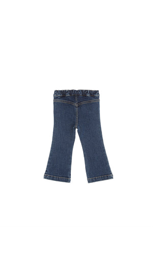 Jeans neonata Elisabetta Franchi La Mia Bambina blu in denim