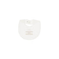 Bavetta tonda neonata Elisabetta Franchi La Mia Bambina avorio/oro in felpa di cotone | ViaMonte Shop