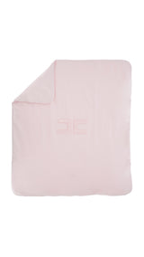 Coperta neonata Elisabetta Franchi La Mia Bambina rosa in felpa di cotone