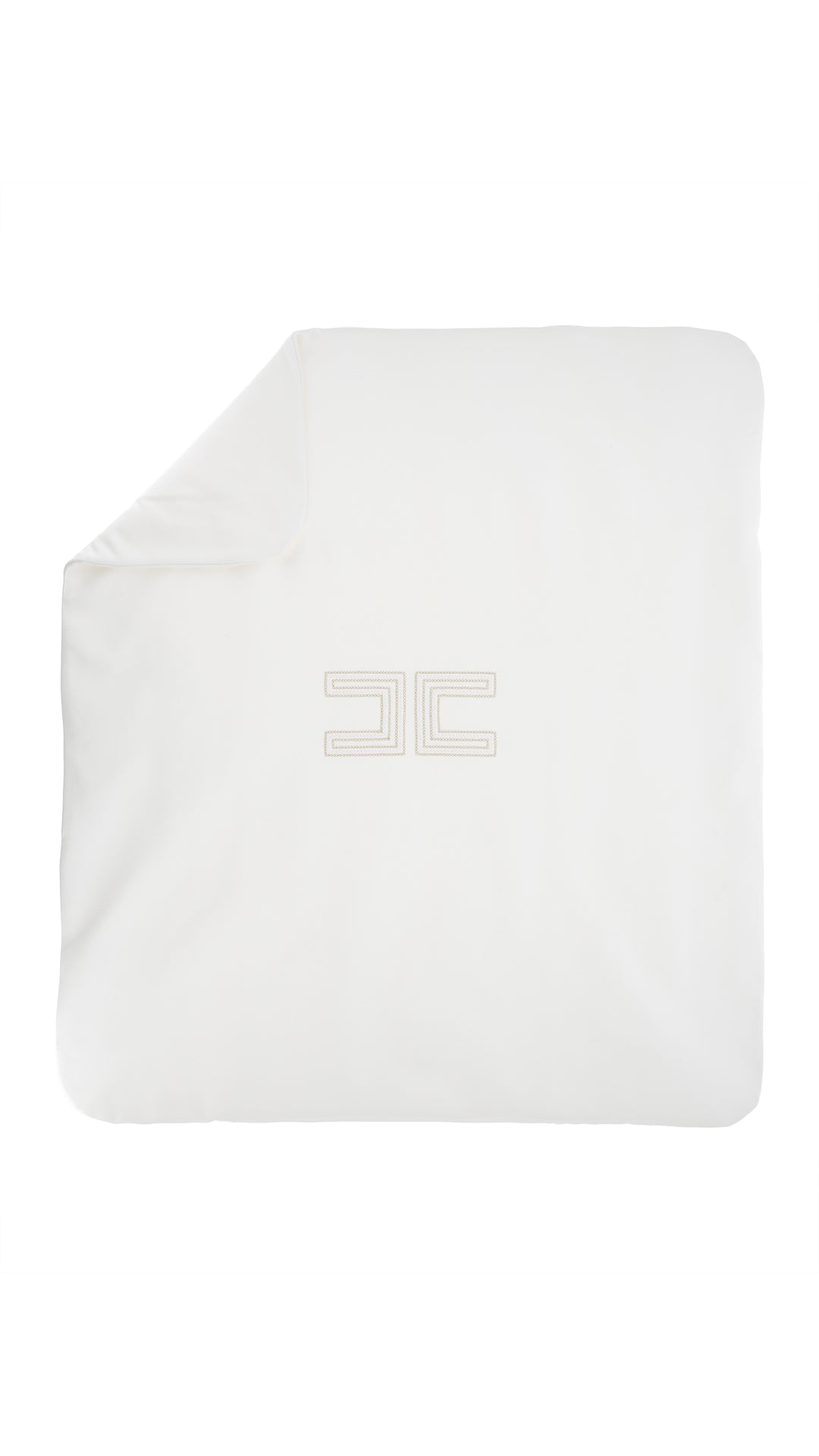 Coperta neonata Elisabetta Franchi La Mia Bambina avorio/oro in felpa di cotone | ViaMonte Shop