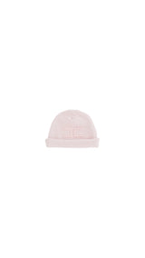 Cappellino neonata Elisabetta Franchi La Mia Bambina rosa in felpa di cotone | ViaMonte Shop