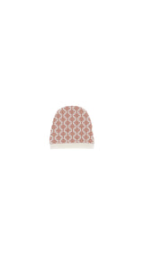 Cappello neonata Elisabetta Franchi La Mia Bambina avorio/rosa in misto cashmere