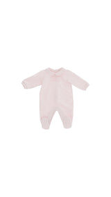 Tutina neonata Elisabetta Franchi La Mia Bambina rosa in felpa di cotone | ViaMonte Shop