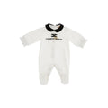 Tutina neonata Elisabetta Franchi La Mia Bambina avorio/nero in felpa di cotone
