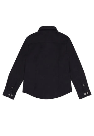 Camicia bambino Emporio Armani blu navy in cotone | ViaMonte Shop