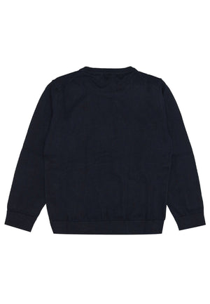 Maglia bambino Emporio Armani blu navy in misto lana