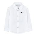 Camicia neonato Emporio Armani bianca in cotone | ViaMonte Shop