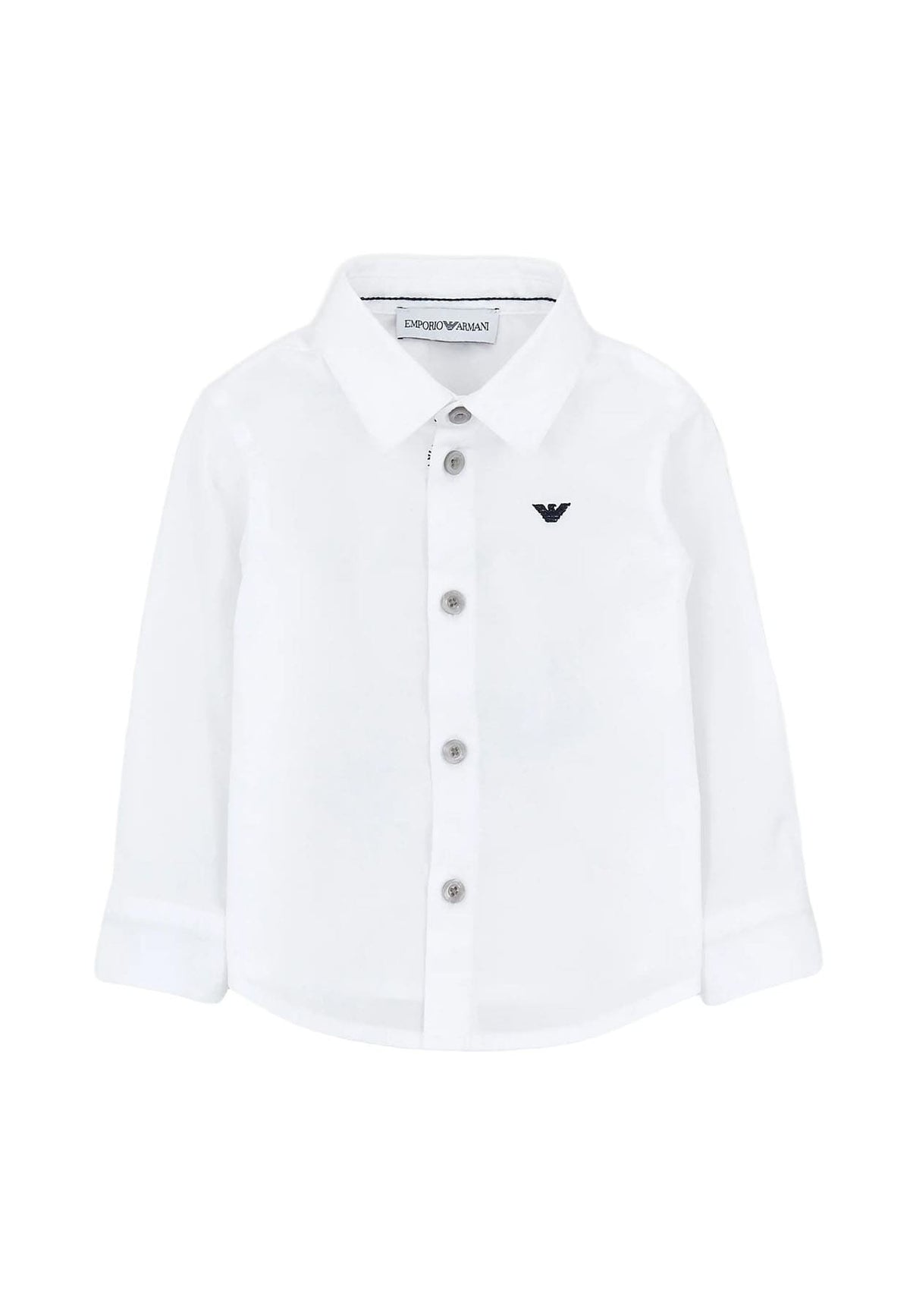 Camicia neonato Emporio Armani bianca in cotone | ViaMonte Shop